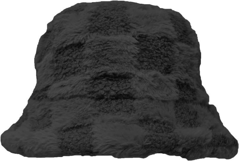 Glory Max Winter Fluffy Plush Bucket Hat Cozy Faux Fur Wide Brim Adjustable Size for Women - Image 2